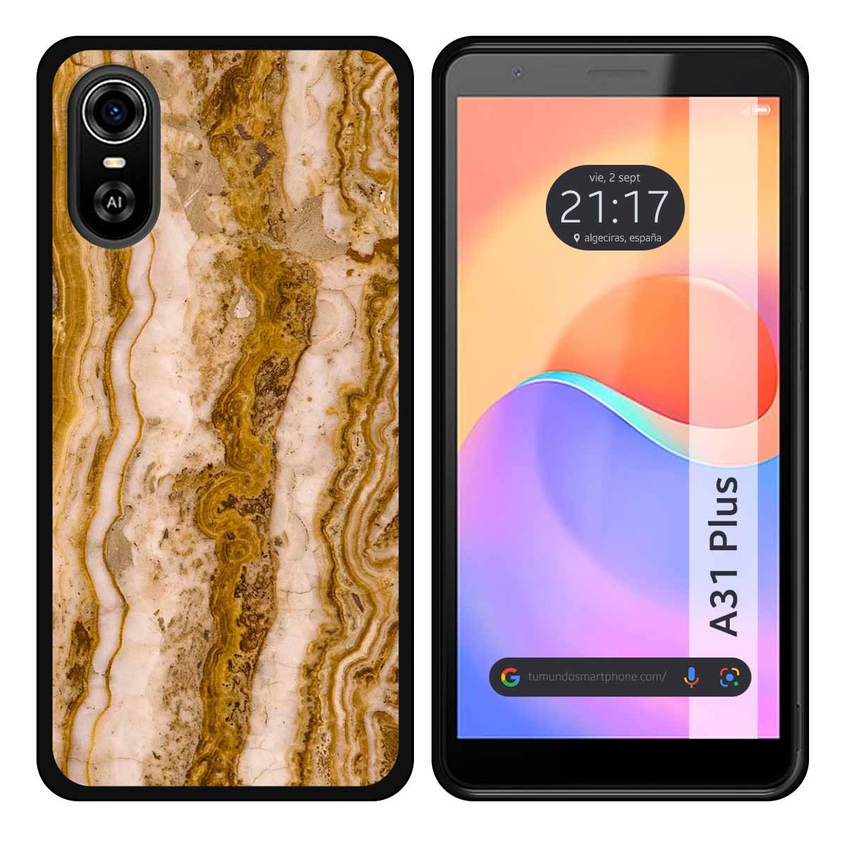 Funda Silicona para ZTE Blade A31 Plus diseño Mármol 10 Dibujos