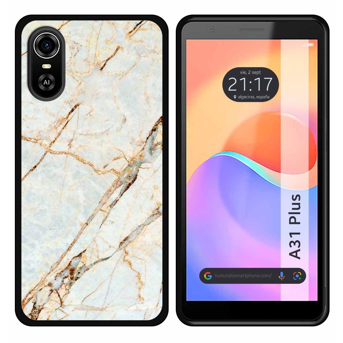 Funda Silicona para ZTE Blade A31 Plus diseño Mármol 13 Dibujos