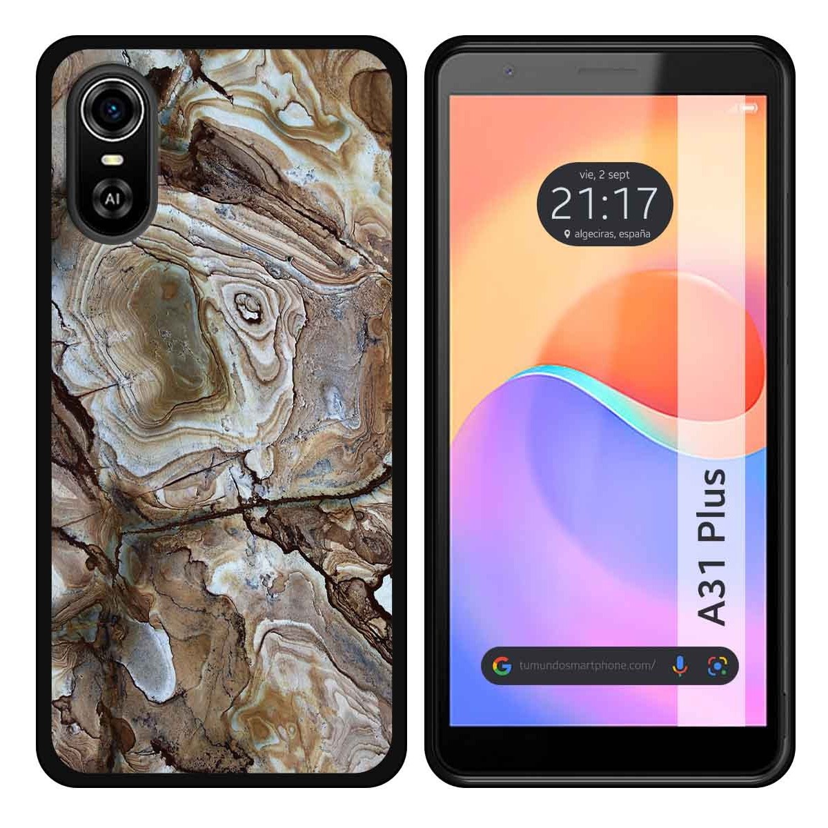 Funda Silicona para ZTE Blade A31 Plus diseño Mármol 14 Dibujos