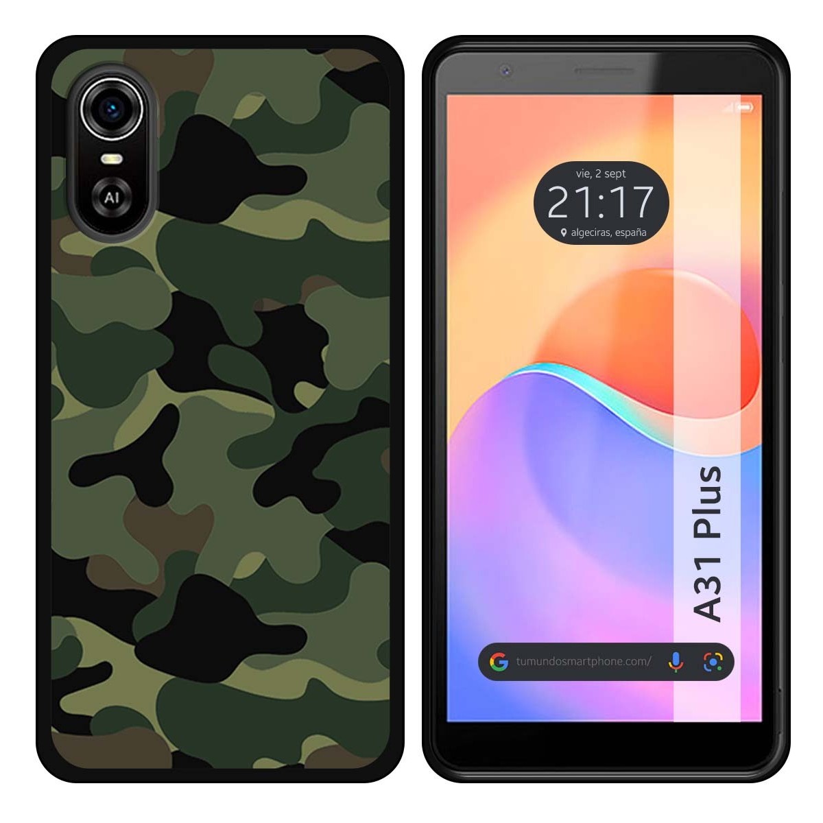 Funda Silicona para ZTE Blade A31 Plus diseño Camuflaje Dibujos
