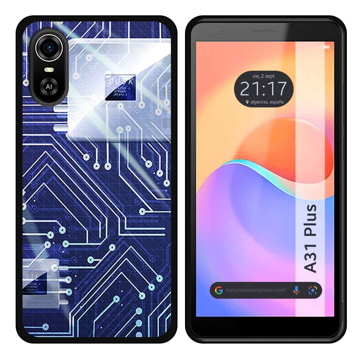 Funda Silicona para ZTE Blade A31 Plus diseño Circuito Dibujos