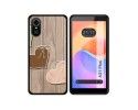 Funda Silicona para ZTE Blade A31 Plus diseño Corazones Madera Dibujos