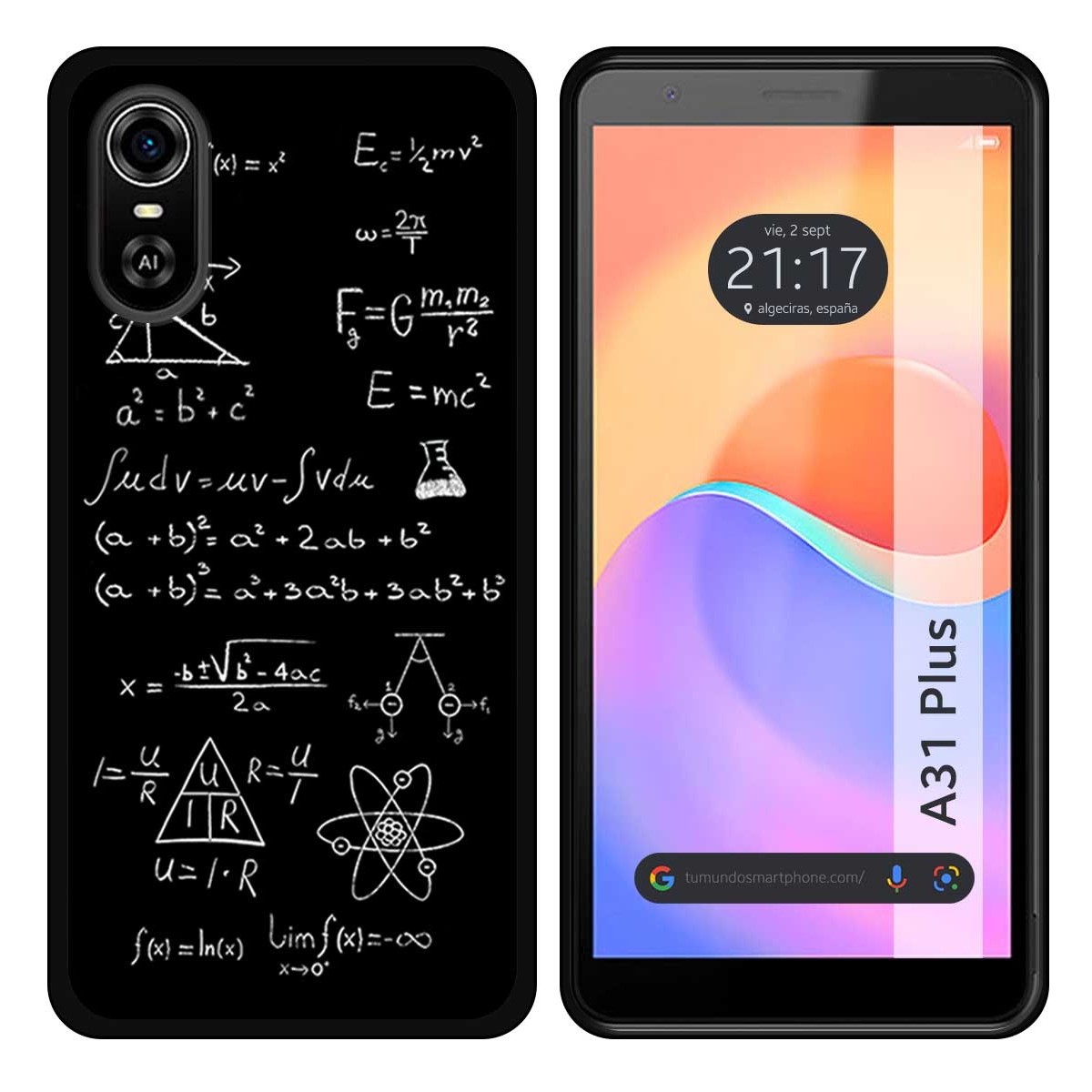 Funda Silicona para ZTE Blade A31 Plus diseño Formulas Dibujos