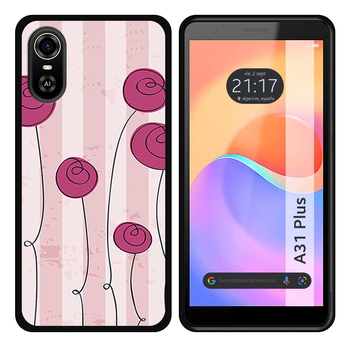 Funda Silicona para ZTE Blade A31 Plus diseño Flores Vintage Dibujos