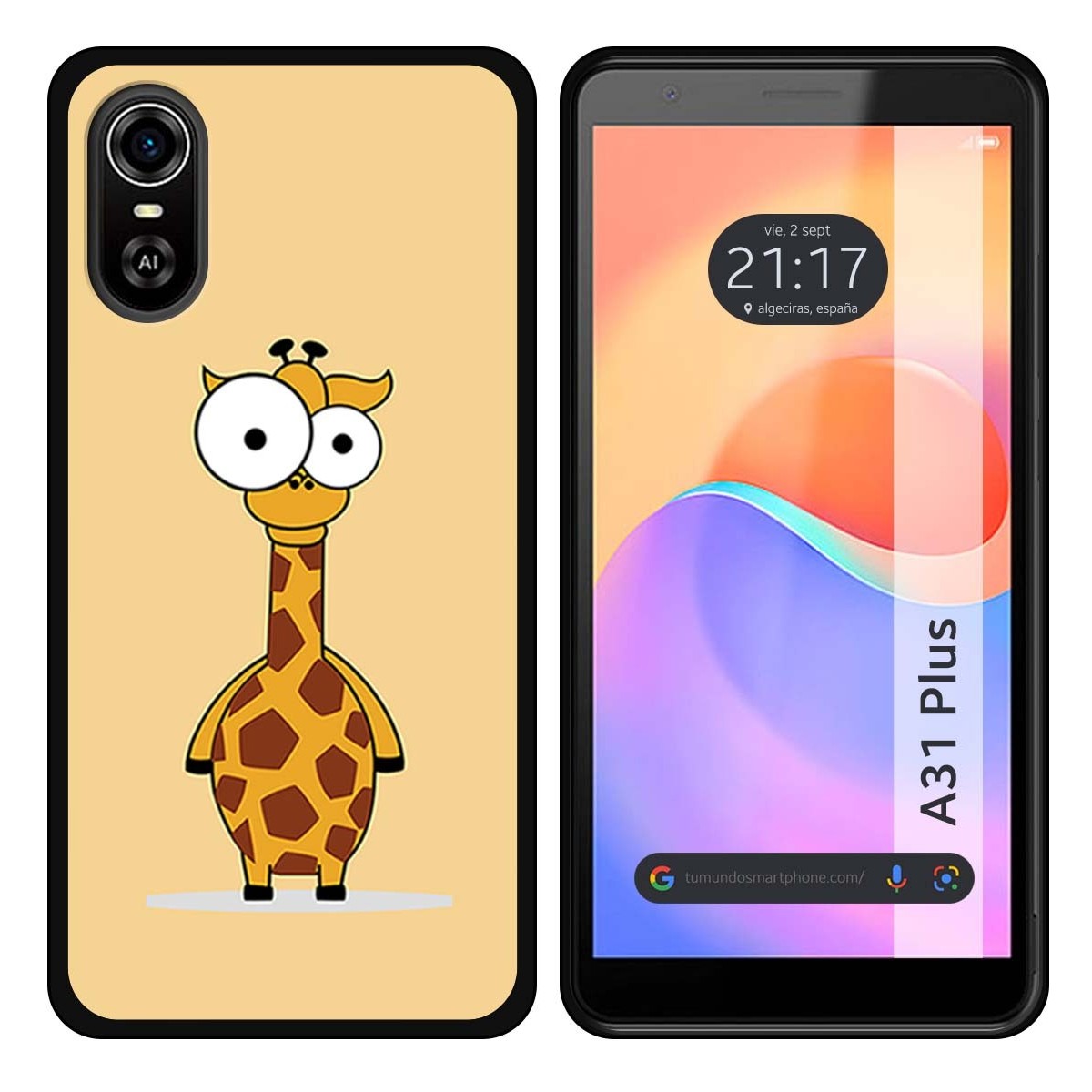 Funda Silicona para ZTE Blade A31 Plus diseño Jirafa Dibujos