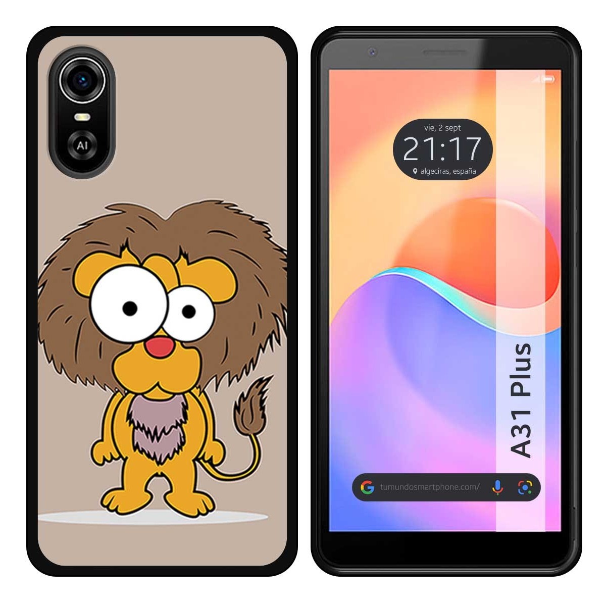 Funda Silicona para ZTE Blade A31 Plus diseño Leon Dibujos