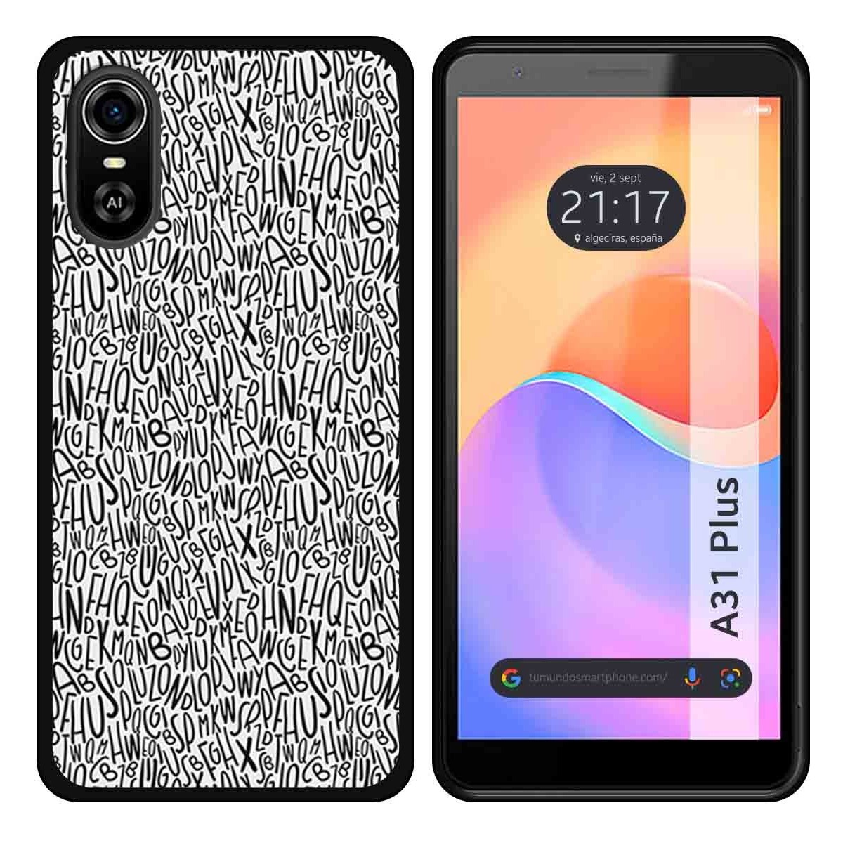 Funda Silicona para ZTE Blade A31 Plus diseño Letras Dibujos