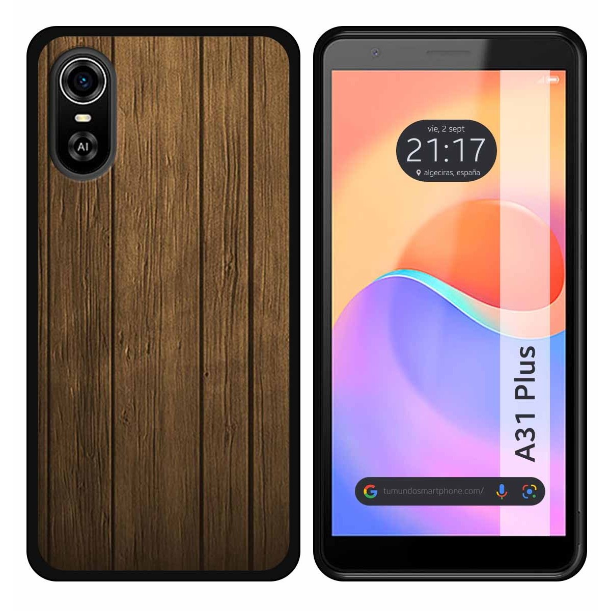 Funda Silicona para ZTE Blade A31 Plus diseño Madera Dibujos