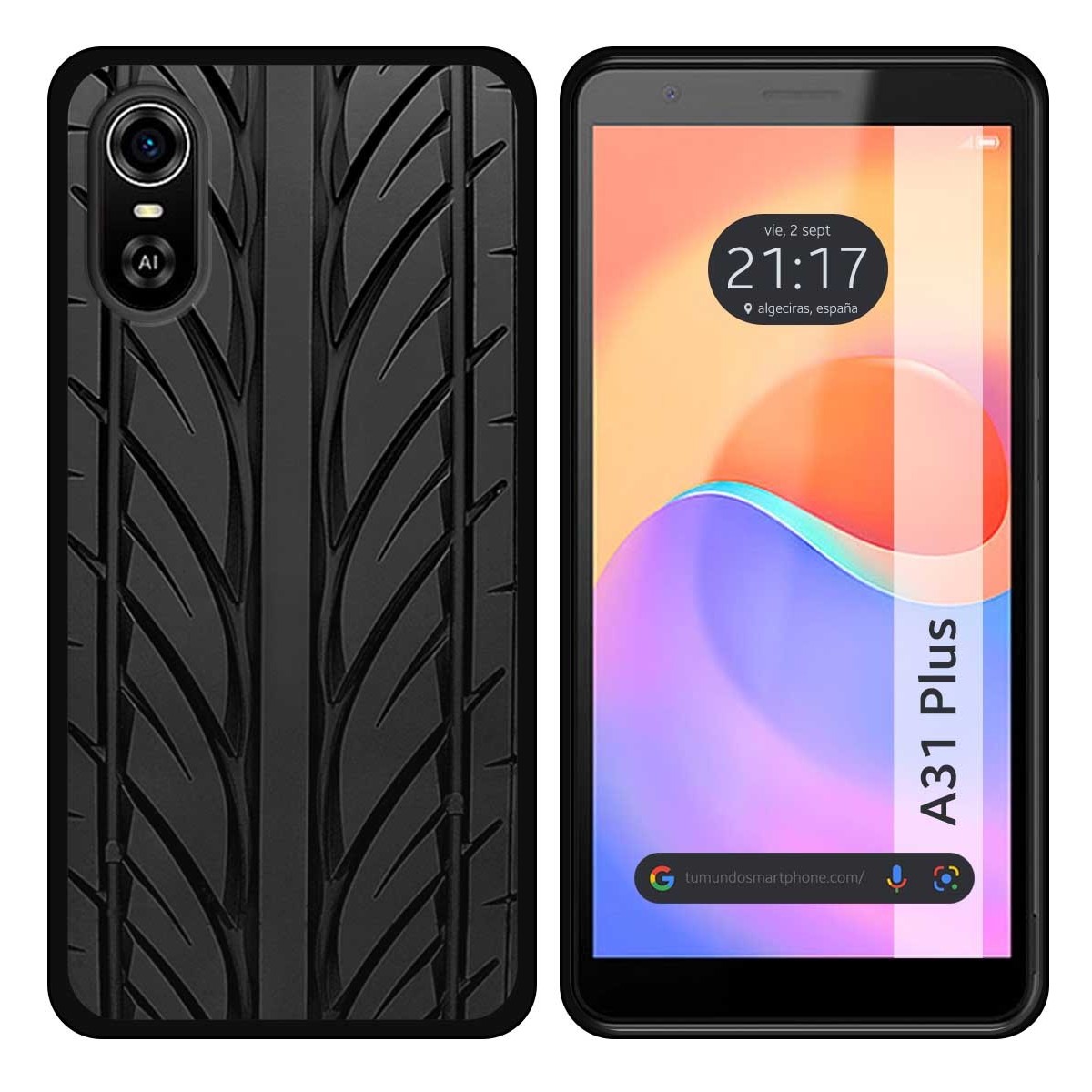 Funda Silicona para ZTE Blade A31 Plus diseño Neumatico Dibujos