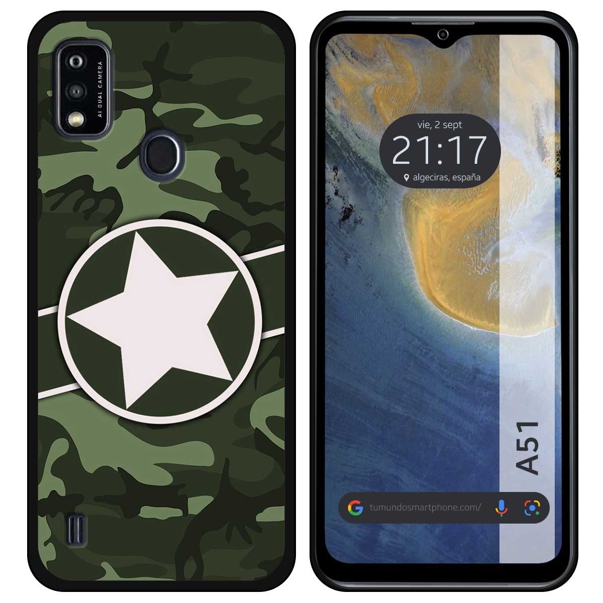 Funda Silicona para ZTE Blade A51 diseño Camuflaje 01 Dibujos