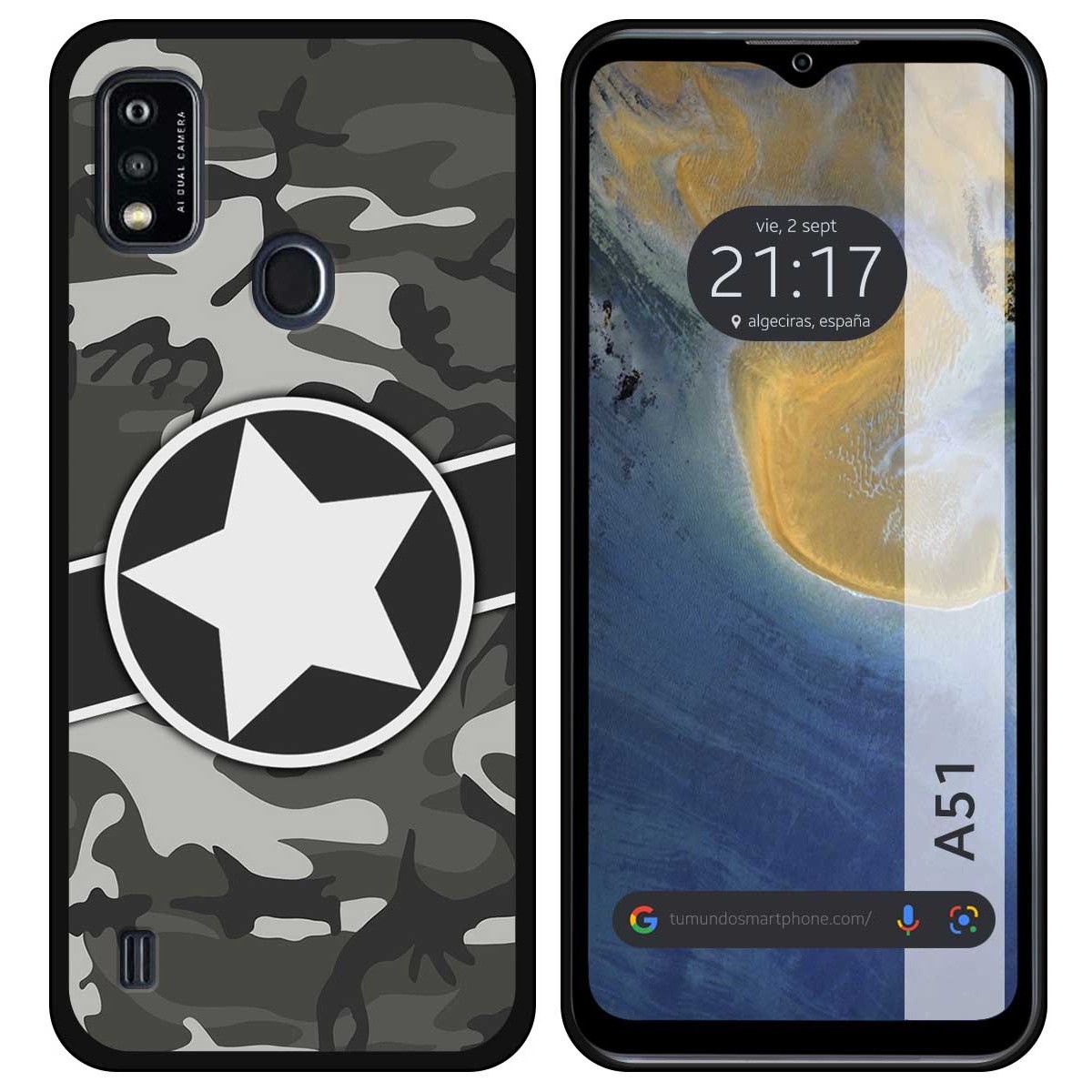 Funda Silicona para ZTE Blade A51 diseño Camuflaje 02 Dibujos
