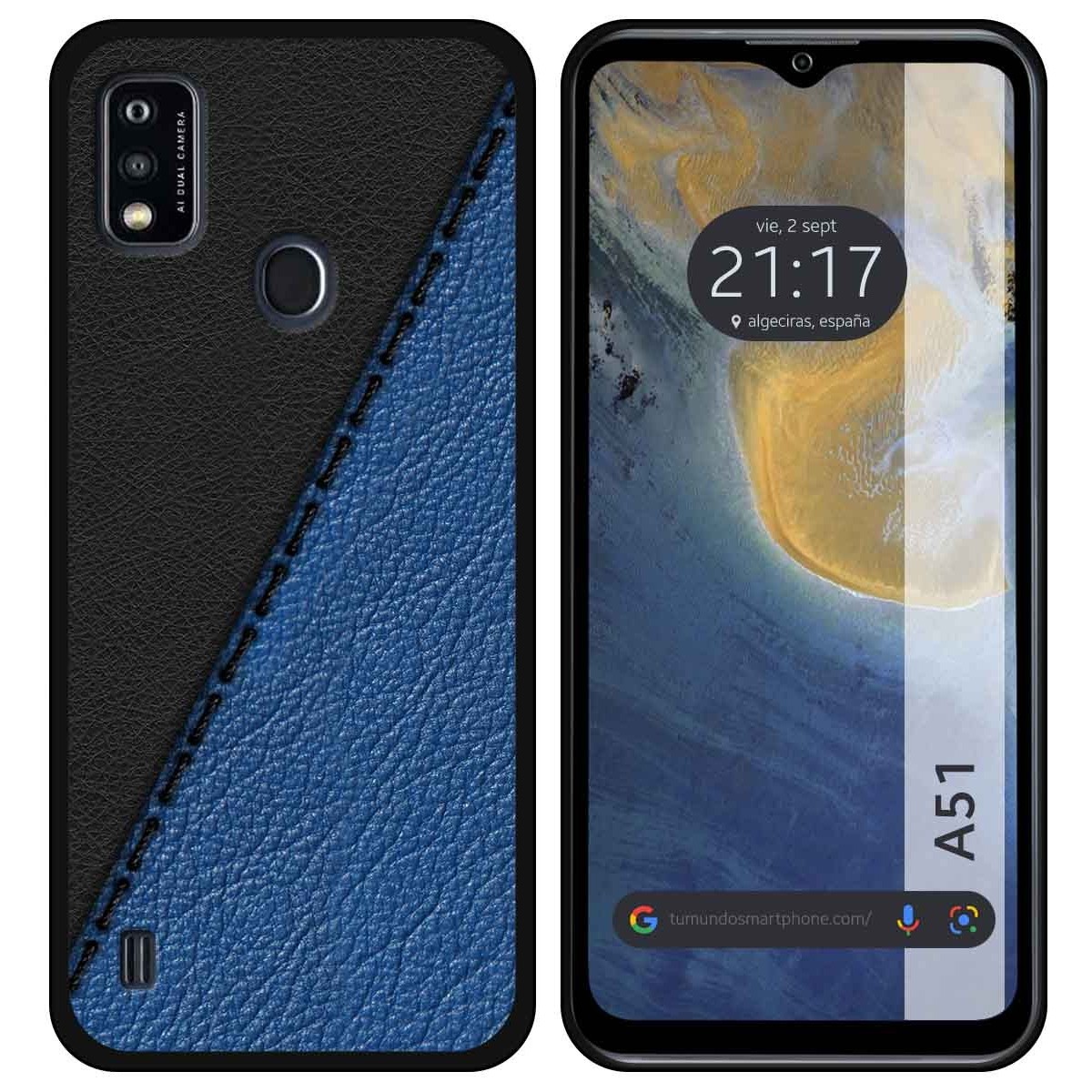 Funda Silicona para ZTE Blade A51 diseño Cuero 02 Dibujos