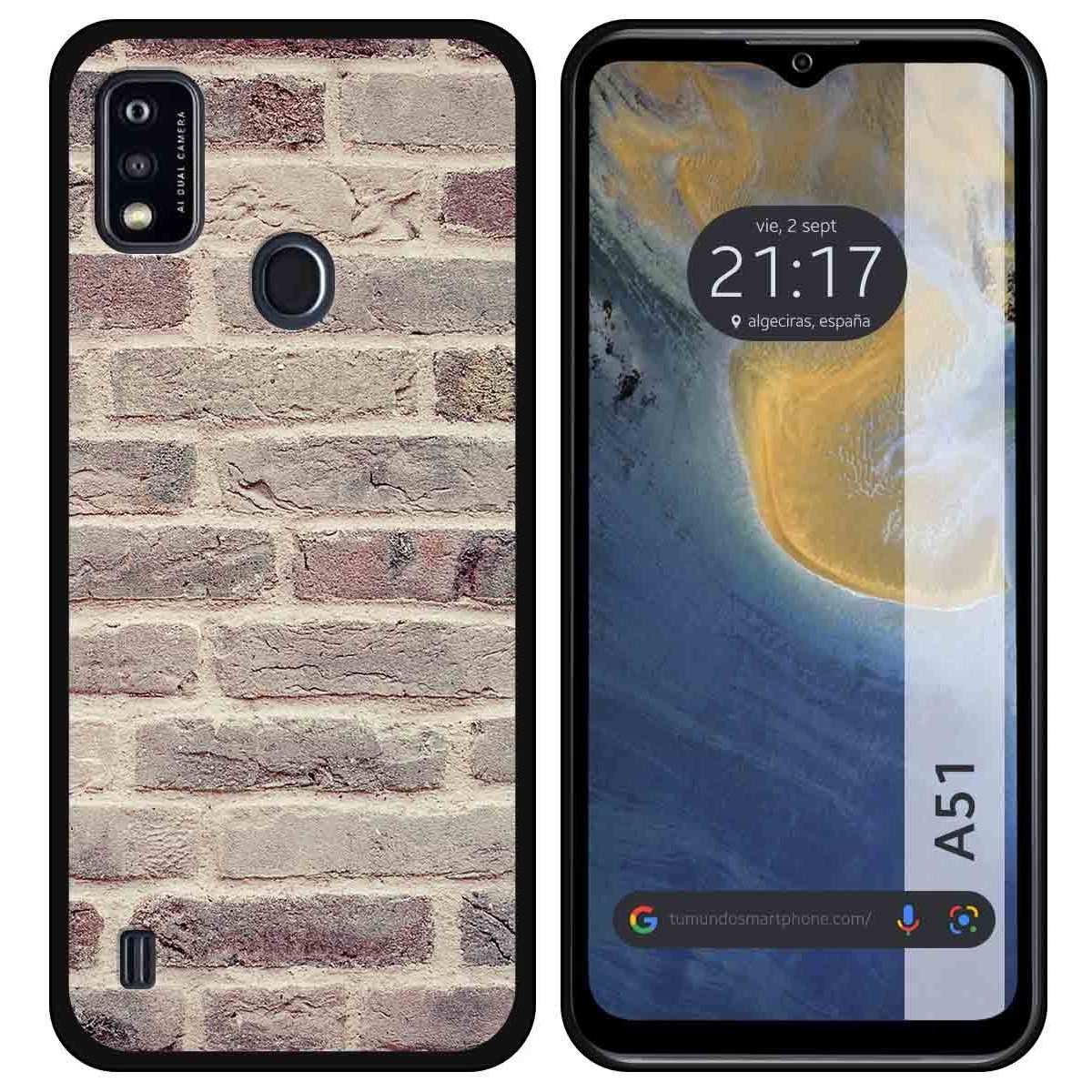 Funda Silicona para ZTE Blade A51 diseño Ladrillo 01 Dibujos