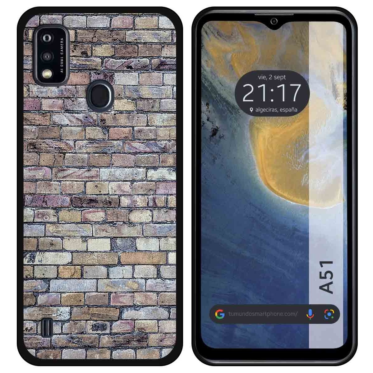 Funda Silicona para ZTE Blade A51 diseño Ladrillo 02 Dibujos