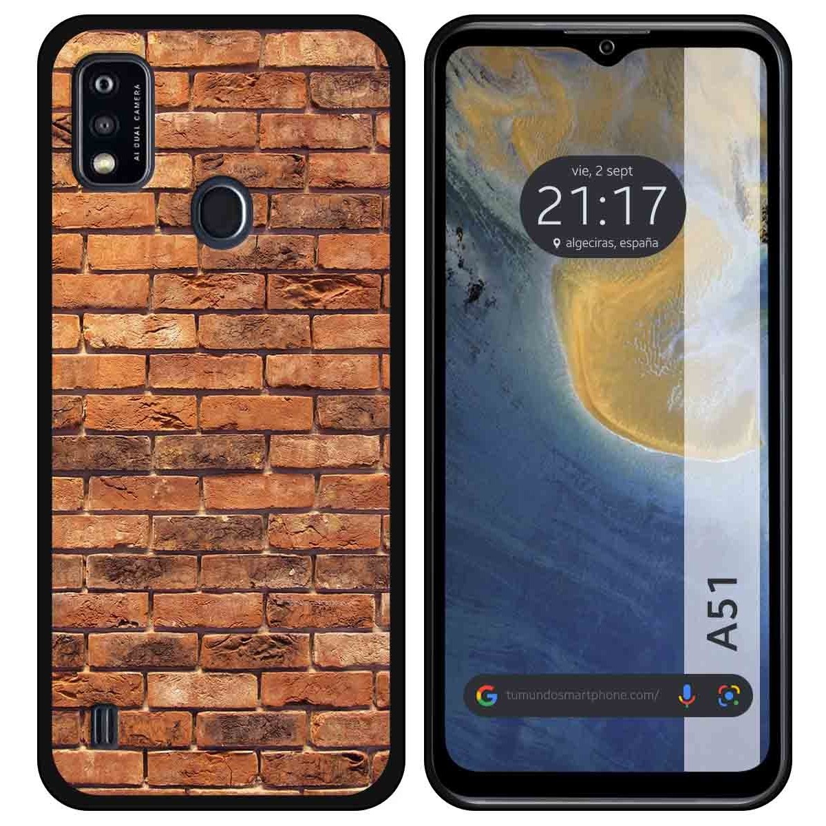 Funda Silicona para ZTE Blade A51 diseño Ladrillo 04 Dibujos