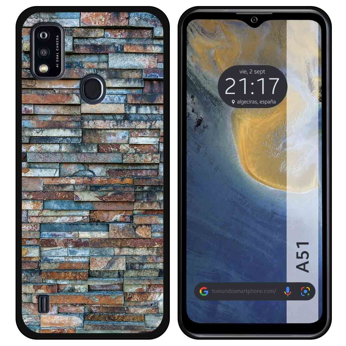Funda Silicona para ZTE Blade A51 diseño Ladrillo 05 Dibujos