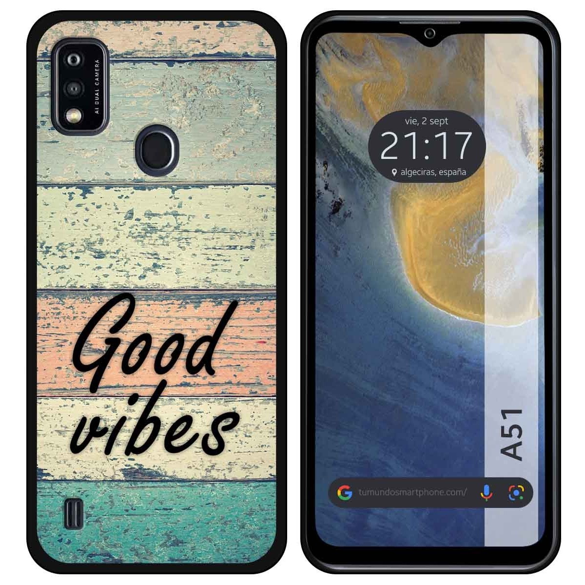 Funda Silicona para ZTE Blade A51 diseño Madera 01 Dibujos