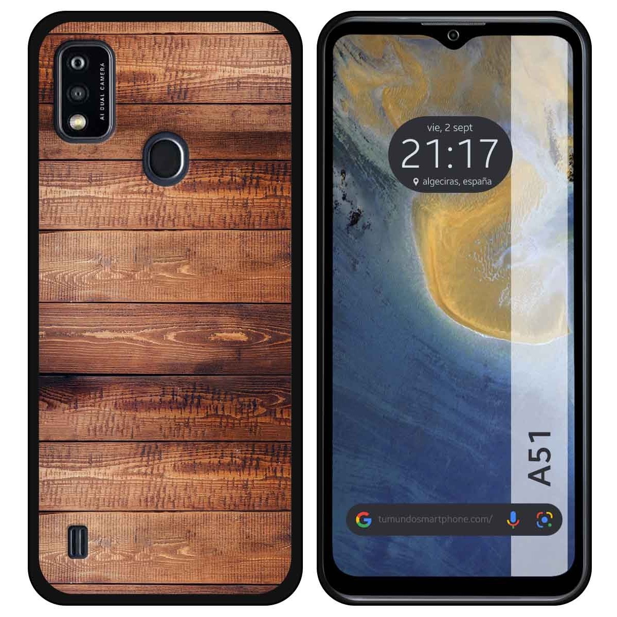 Funda Silicona para ZTE Blade A51 diseño Madera 02 Dibujos