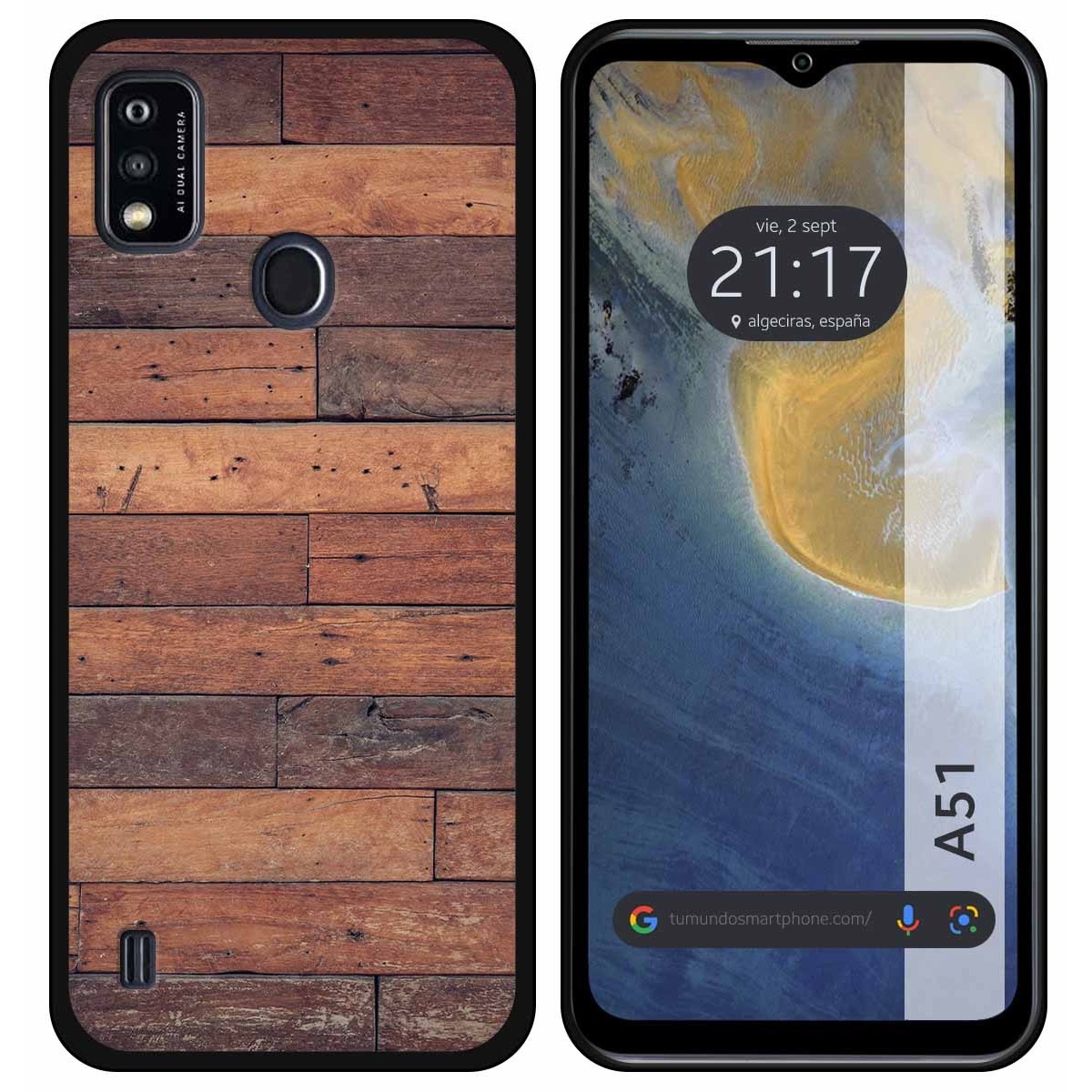 Funda Silicona para ZTE Blade A51 diseño Madera 03 Dibujos