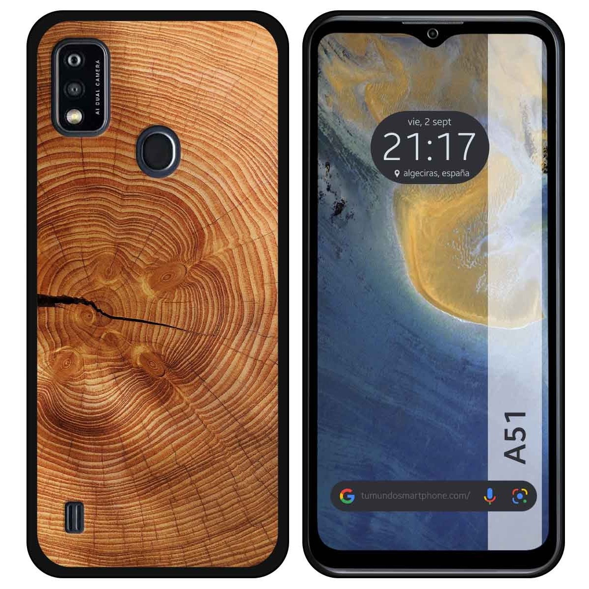 Funda Silicona para ZTE Blade A51 diseño Madera 04 Dibujos