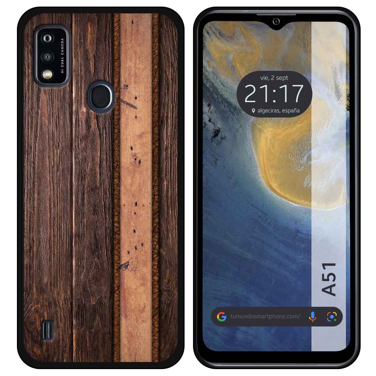 Funda Silicona para ZTE Blade A51 diseño Madera 05 Dibujos