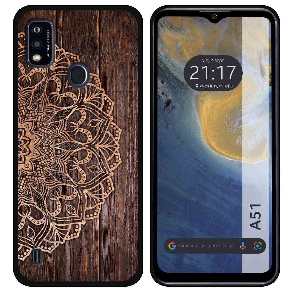 Funda Silicona para ZTE Blade A51 diseño Madera 06 Dibujos