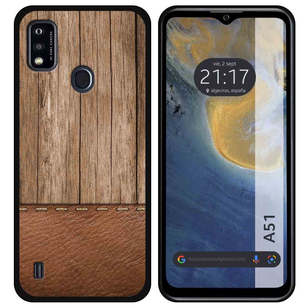 Funda Silicona para ZTE Blade A51 diseño Madera 09 Dibujos