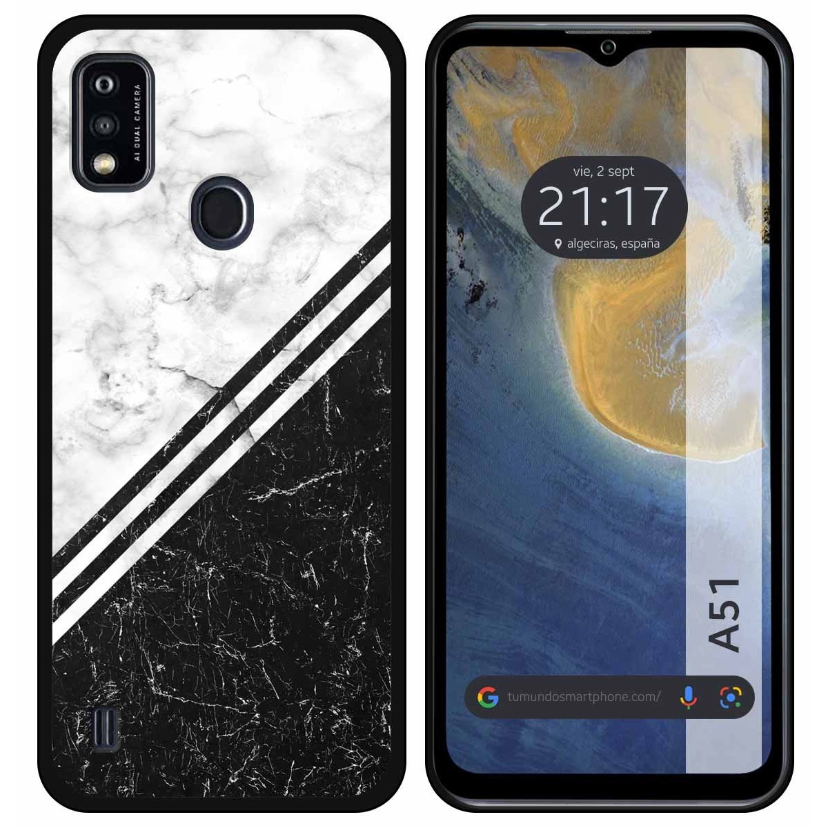 Funda Silicona para ZTE Blade A51 diseño Mármol 01 Dibujos