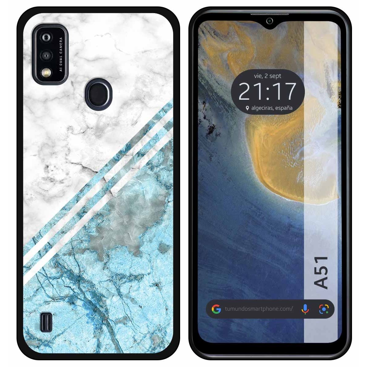 Funda Silicona para ZTE Blade A51 diseño Mármol 02 Dibujos