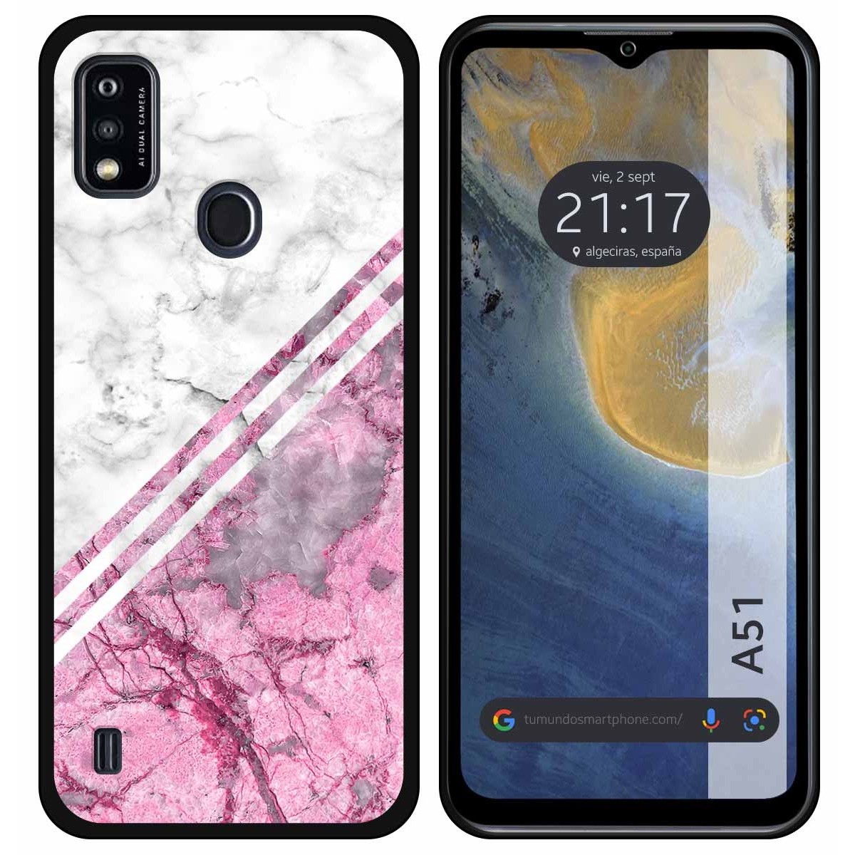 Funda Silicona para ZTE Blade A51 diseño Mármol 03 Dibujos