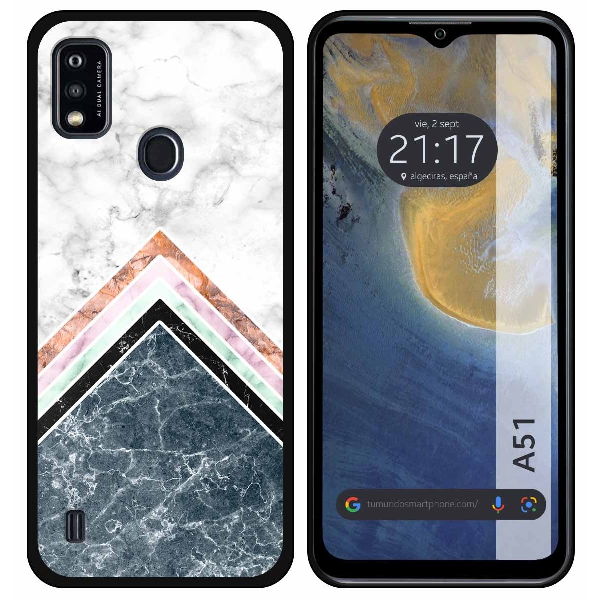 Funda Silicona para ZTE Blade A51 diseño Mármol 05 Dibujos