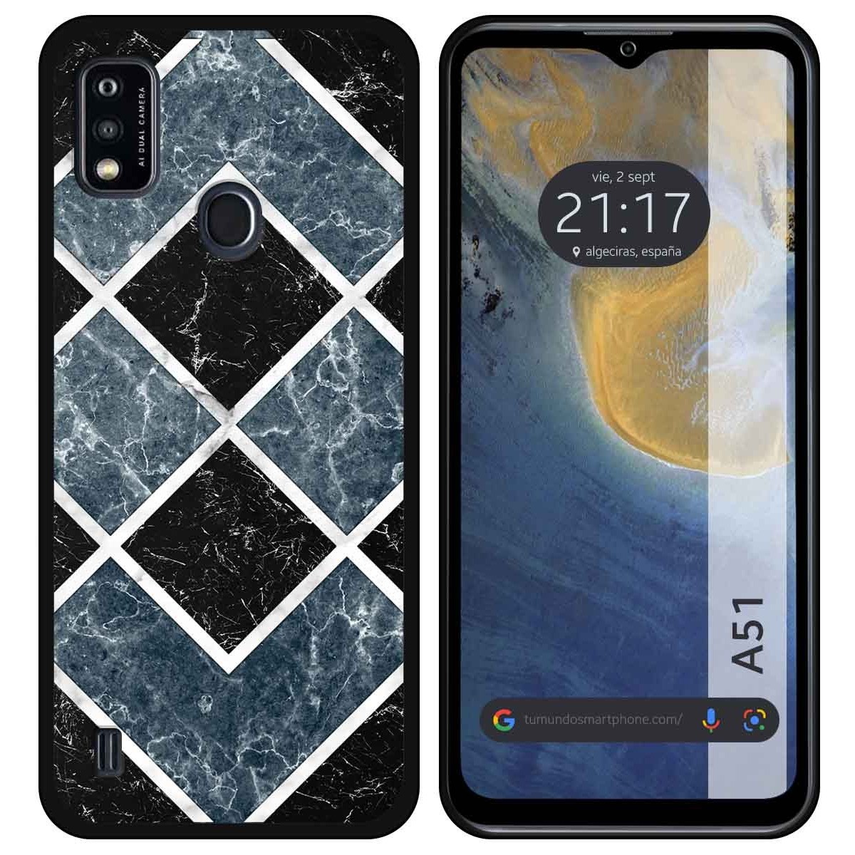 Funda Silicona para ZTE Blade A51 diseño Mármol 06 Dibujos