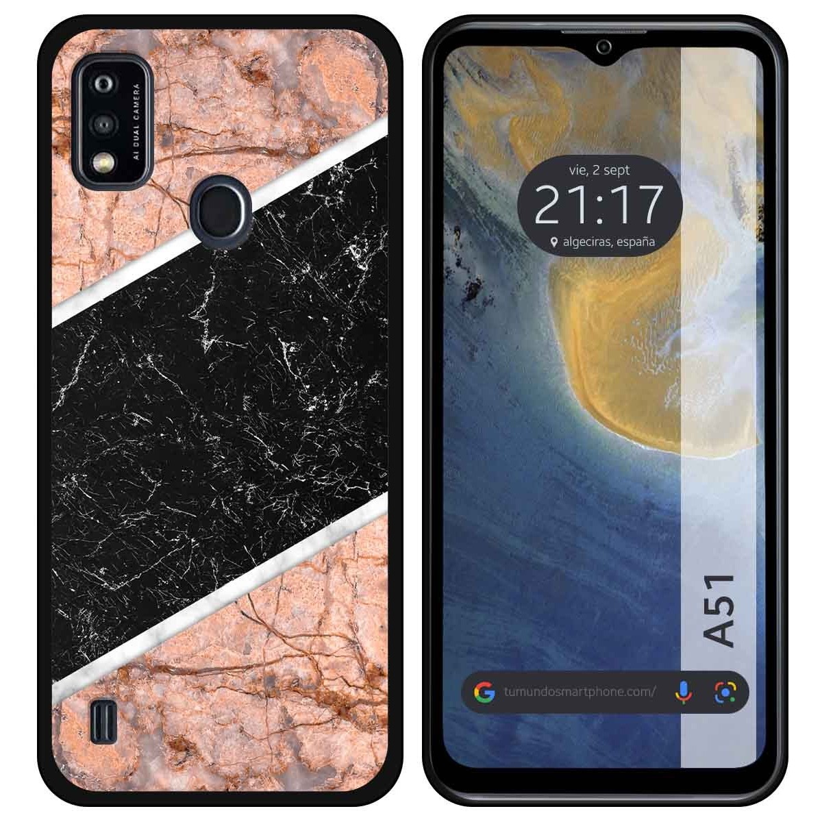 Funda Silicona para ZTE Blade A51 diseño Mármol 07 Dibujos