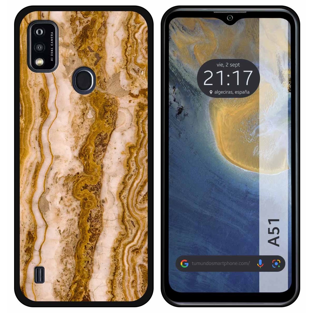Funda Silicona para ZTE Blade A51 diseño Mármol 10 Dibujos