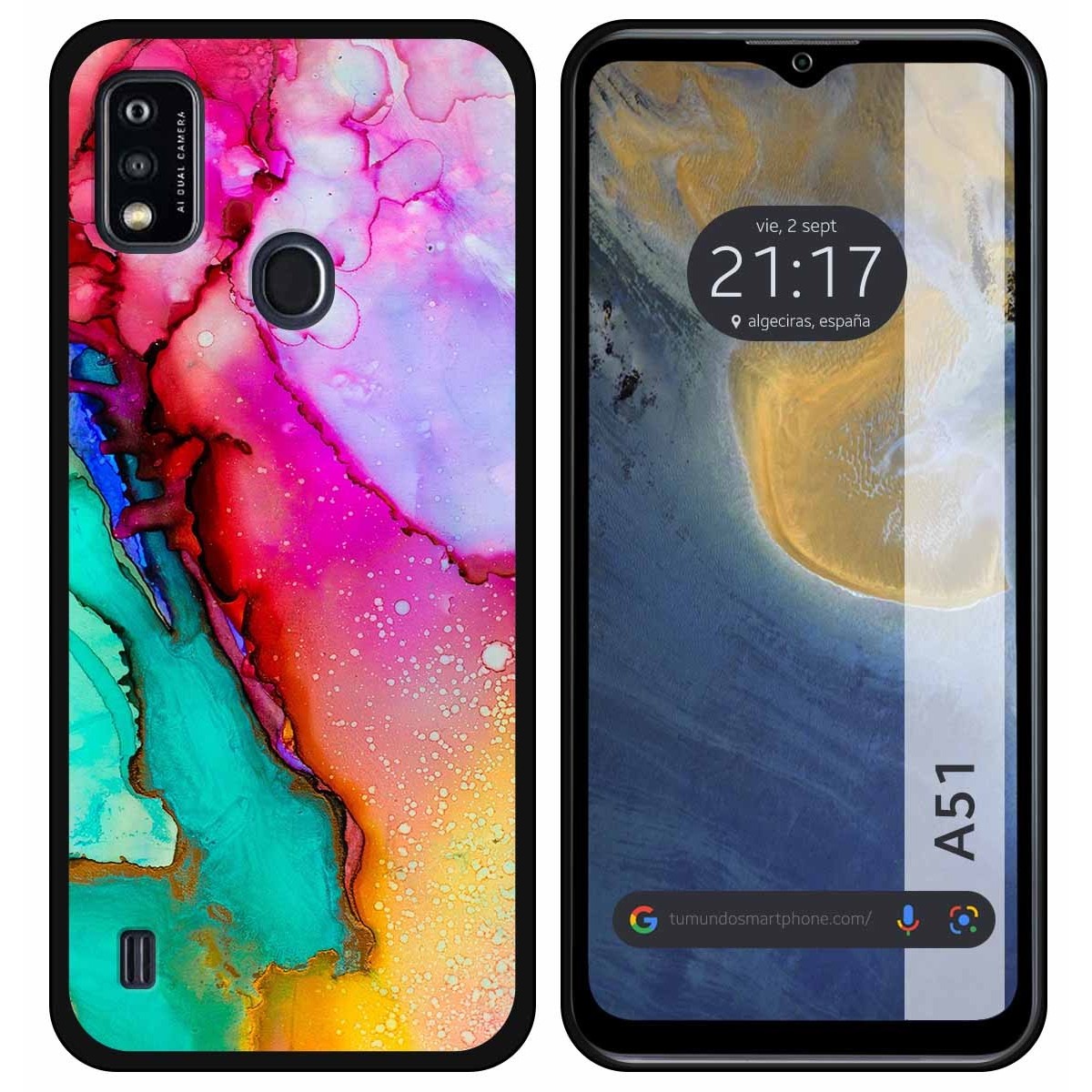 Funda Silicona para ZTE Blade A51 diseño Mármol 15 Dibujos