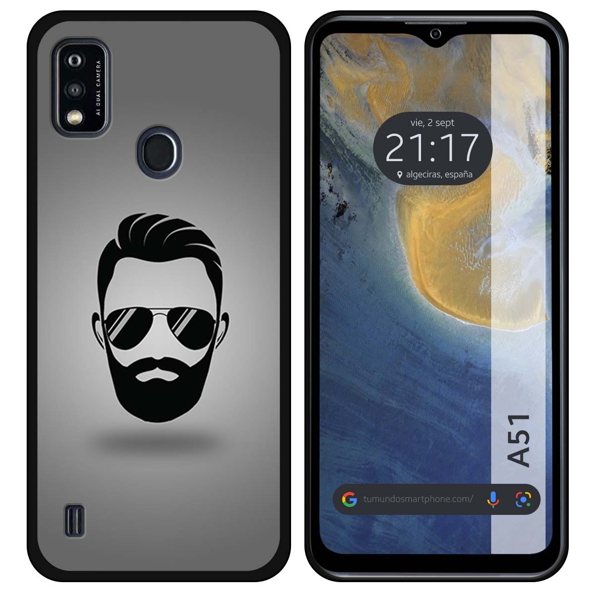 Funda Silicona para ZTE Blade A51 diseño Barba Dibujos
