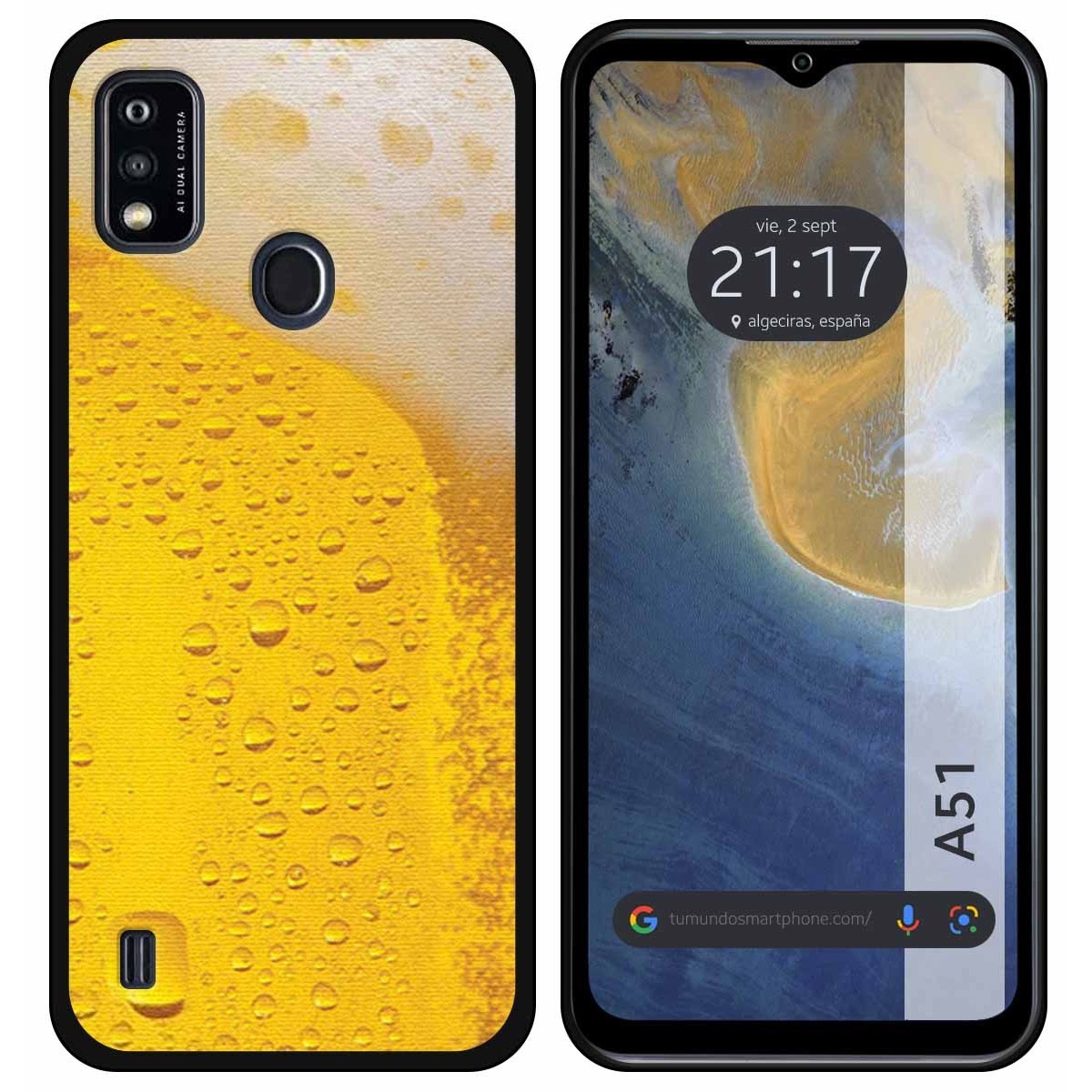 Funda Silicona para ZTE Blade A51 diseño Cerveza Dibujos