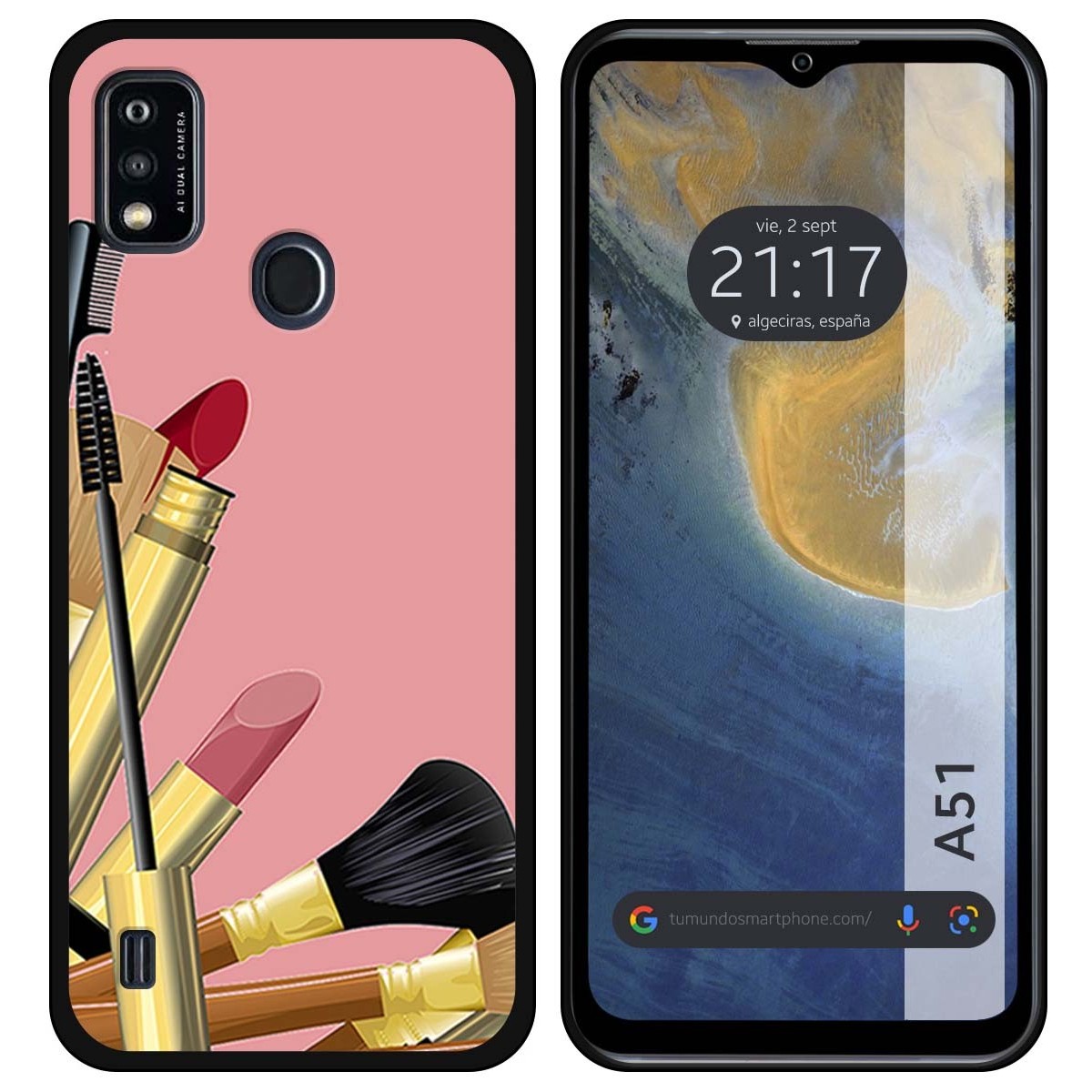 Funda Silicona para ZTE Blade A51 diseño Brochas Dibujos