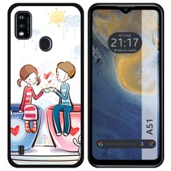 Funda Silicona para ZTE Blade A51 diseño Café Dibujos
