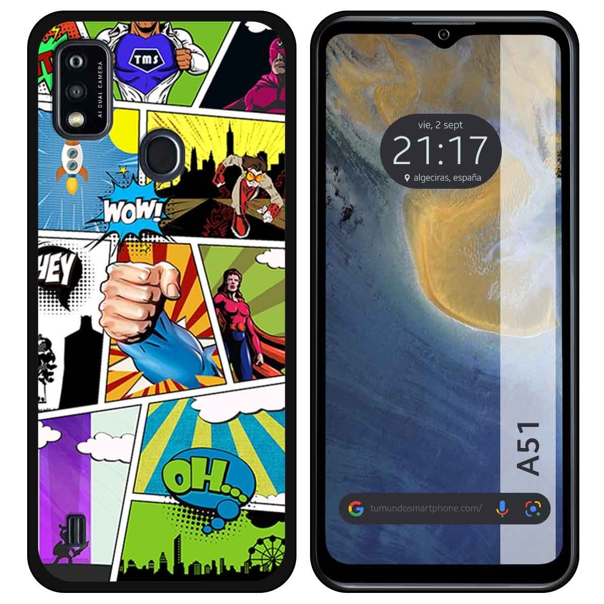 Funda Silicona para ZTE Blade A51 diseño Comic Dibujos