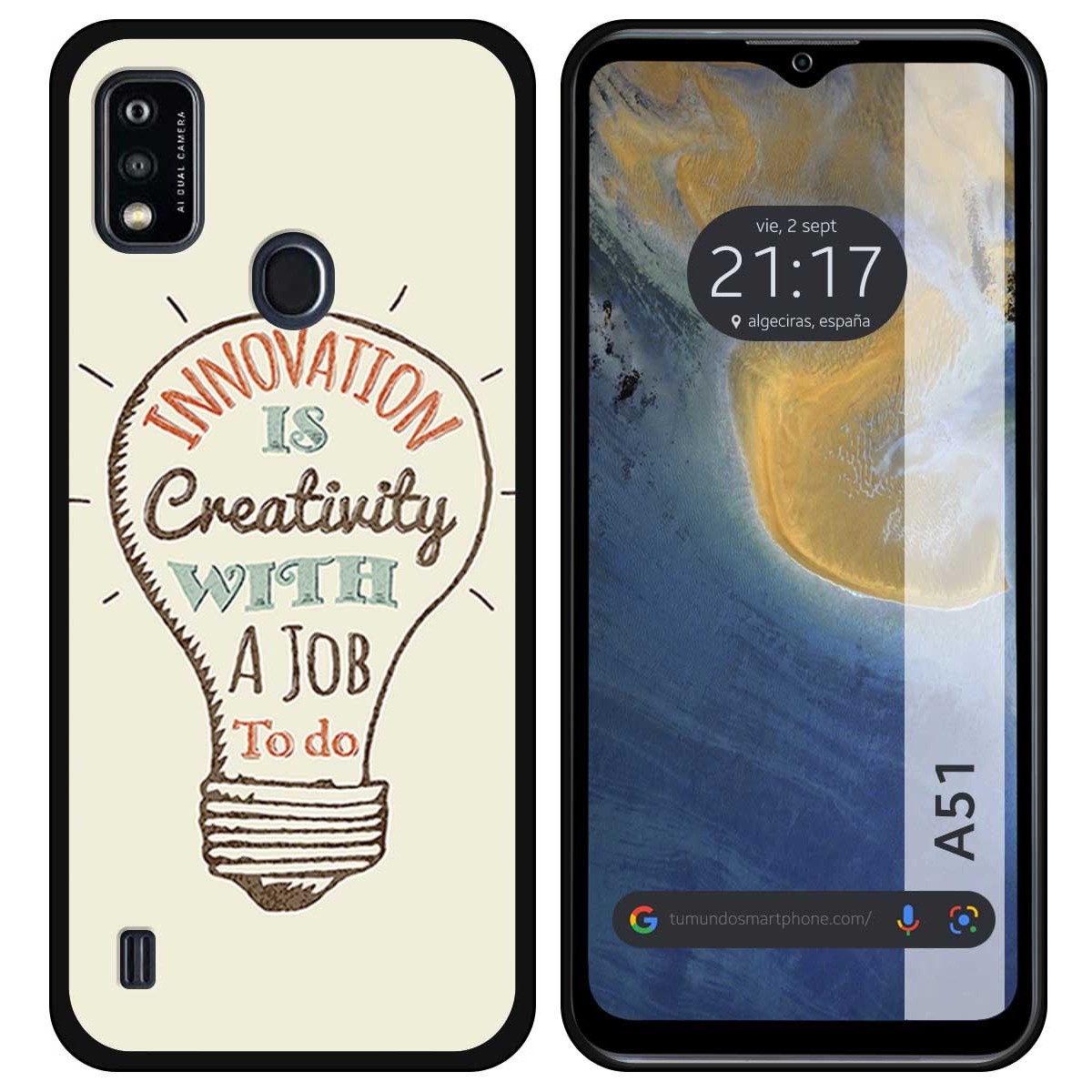 Funda Silicona para ZTE Blade A51 diseño Creativity Dibujos