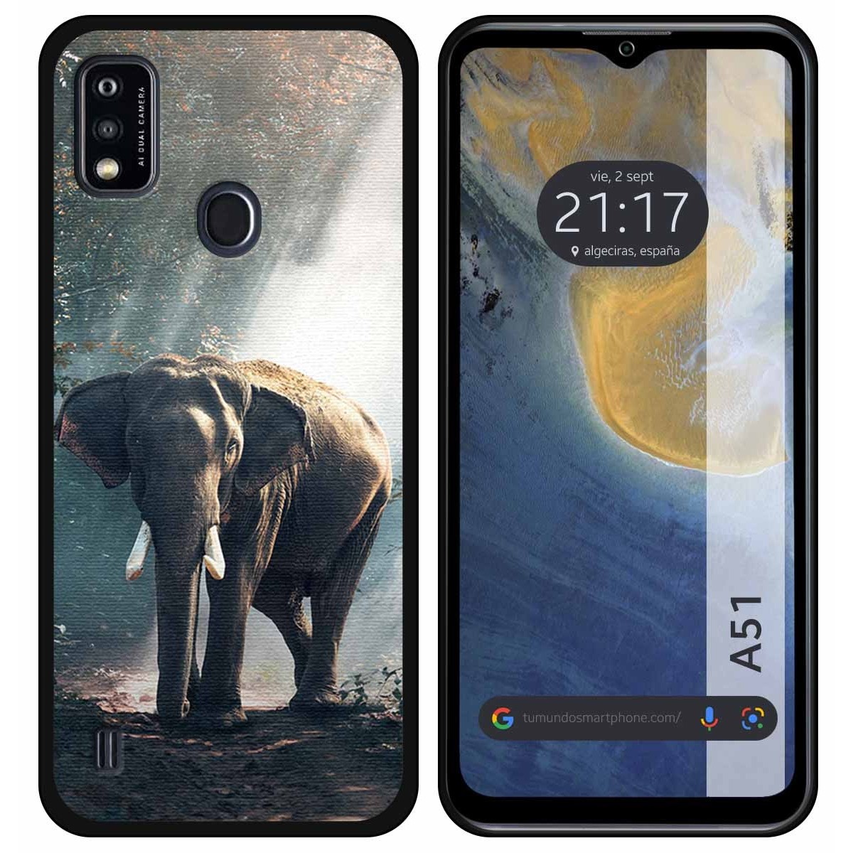 Funda Silicona para ZTE Blade A51 diseño Elefante Dibujos