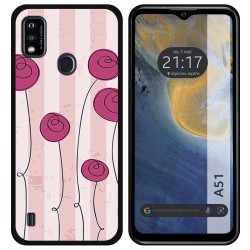 Funda Silicona para ZTE Blade A51 diseño Flores Vintage Dibujos