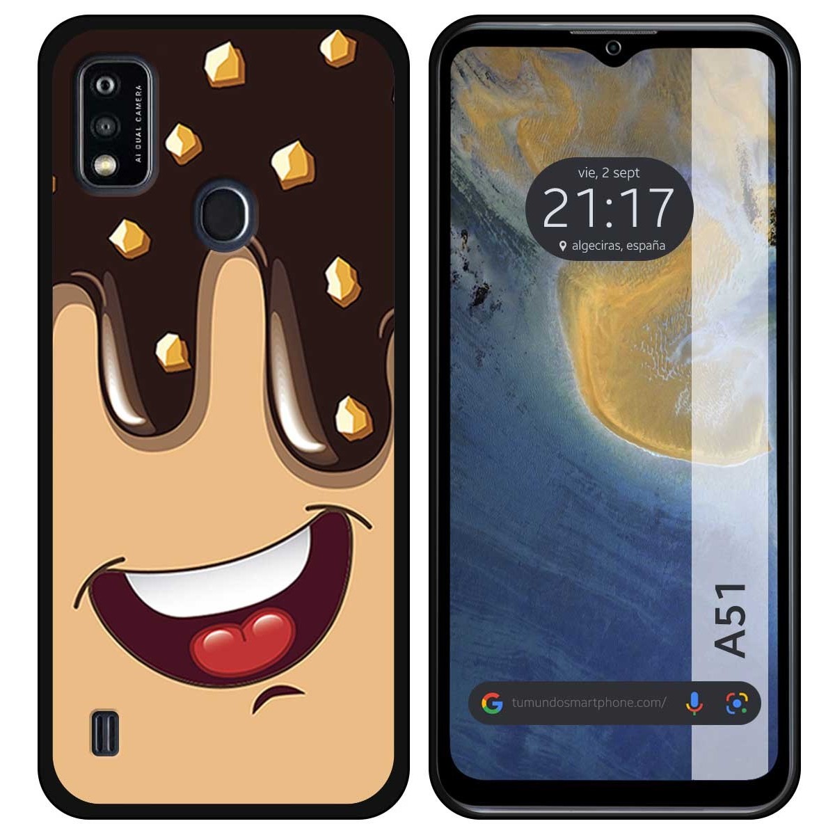 Funda Silicona para ZTE Blade A51 diseño Helado Chocolate Dibujos