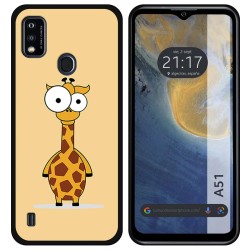 Funda Silicona para ZTE Blade A51 diseño Jirafa Dibujos