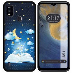 Funda Silicona para ZTE Blade A51 diseño Libro Cuentos Dibujos