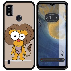 Funda Silicona para ZTE Blade A51 diseño Leon Dibujos