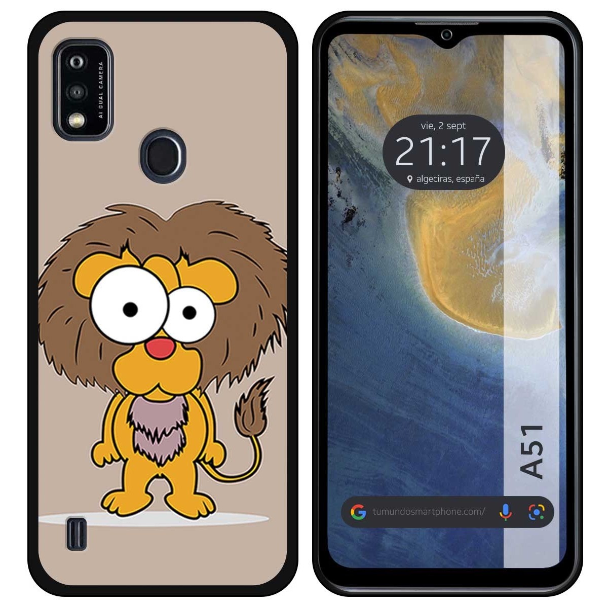 Funda Silicona para ZTE Blade A51 diseño Leon Dibujos