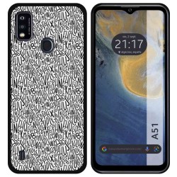 Funda Silicona para ZTE Blade A51 diseño Letras Dibujos