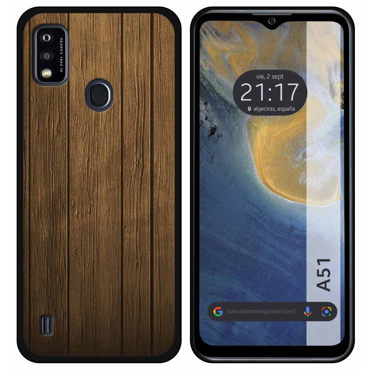 Funda Silicona para ZTE Blade A51 diseño Madera Dibujos